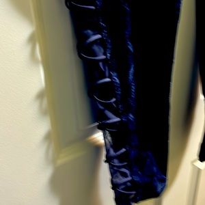 Victoria Secret leggings Navy Blue new leg laced animal print XLG